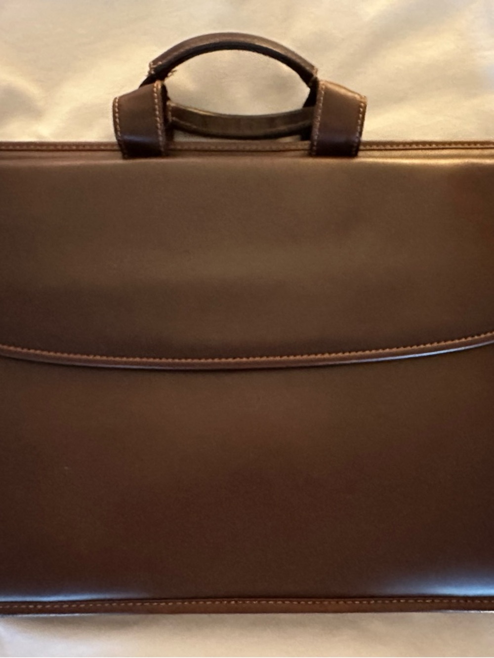 Men's Leather Briefcase in Deep Brown - Sleek Professional with Shoulder Strap